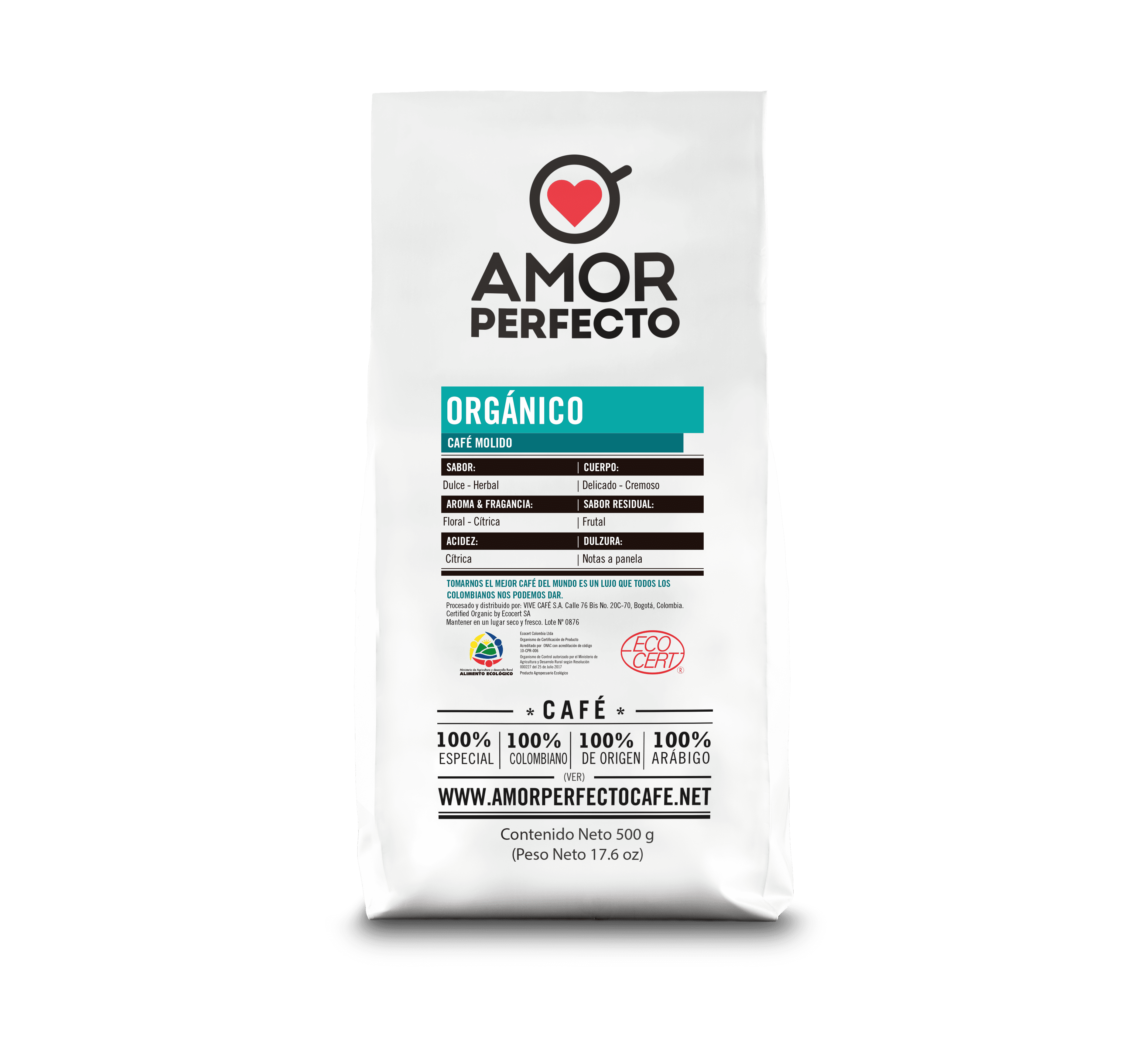 Café Amor Perfecto®️ Orgánico Molido Bolsa